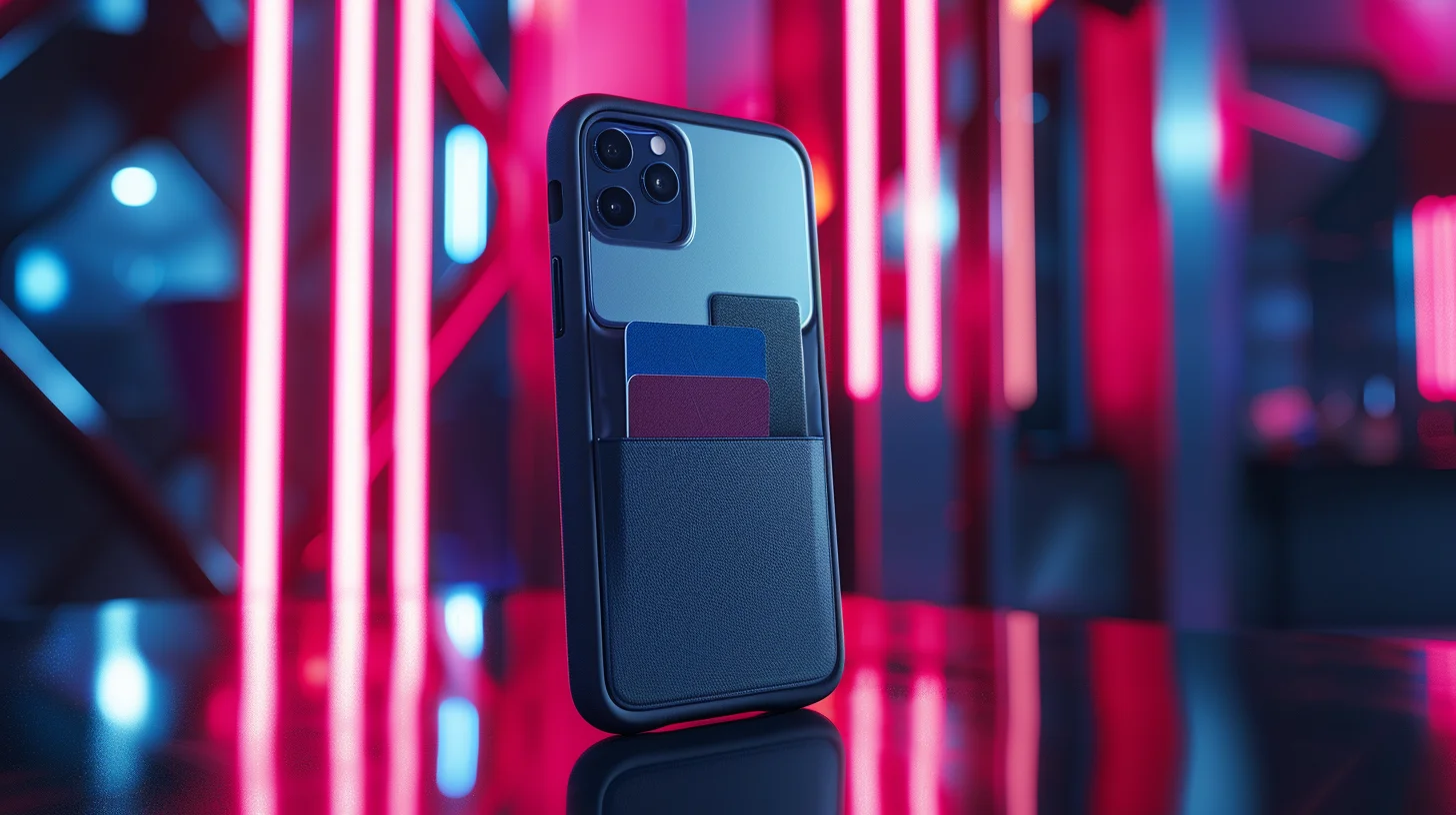 Coque Odeydo IPhone 12 Pro Noir Avec Porte-Cartes, Design Mince Et Antichoc
